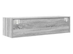 Mueble de TV Sonoma gris 100x31x25,5 cm madera de ingeniería