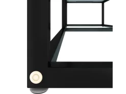 Mueble de TV vidrio templado color mármol blanco 140x40x40,5 cm