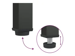 Mueble de TV vidrio y acero negro 105x35x50 cm