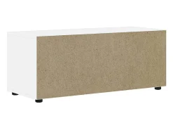 Mueble de TV VISNES blanco 100x40x38 cm madera de ingeniería