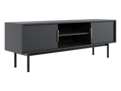 Mueble de TV Viva negro/negro/dorado