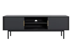 Mueble de TV Viva negro/negro/dorado