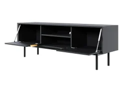 Mueble de TV Viva negro/negro/dorado