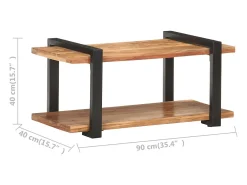 Mueble de TV 90x40x40 cm Madera maciza de acacia