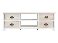 Mueble de TV 108x30x40 cm Madera maciza de Paulownia