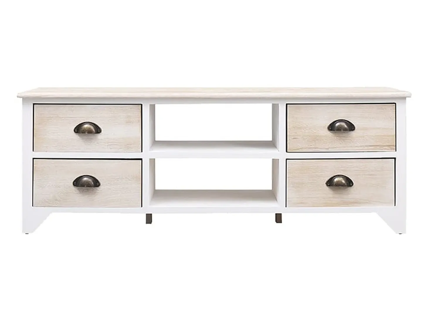 Mueble de TV 108x30x40 cm Madera maciza de Paulownia