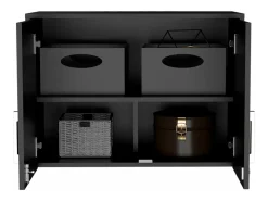 Mueble despensa Cyrus en melamina con 3 estantes , 50 cm X 70 cm X 40.5 cm , Negro
