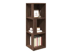 Mueble esquina madera contrachapada marrón roble 33x33x100 cm