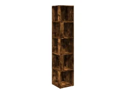 Mueble esquina madera contrachapada roble ahumado 33x33x164,5cm