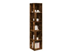 Mueble esquina madera contrachapada roble ahumado 33x33x164,5cm