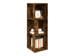 Mueble esquina madera contrachapada roble ahumado 33x33x100 cm