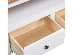 Mueble esquinero TV madera pino estilo Panamá blanco 93x49x49cm