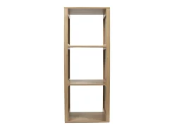 Mueble Modular de Diseño Klaus 3 Compartimentos Marrón 99cm en Madera y Paneles