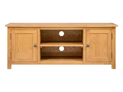 Mueble para el televisor madera maciza de roble 110x35x44 cm