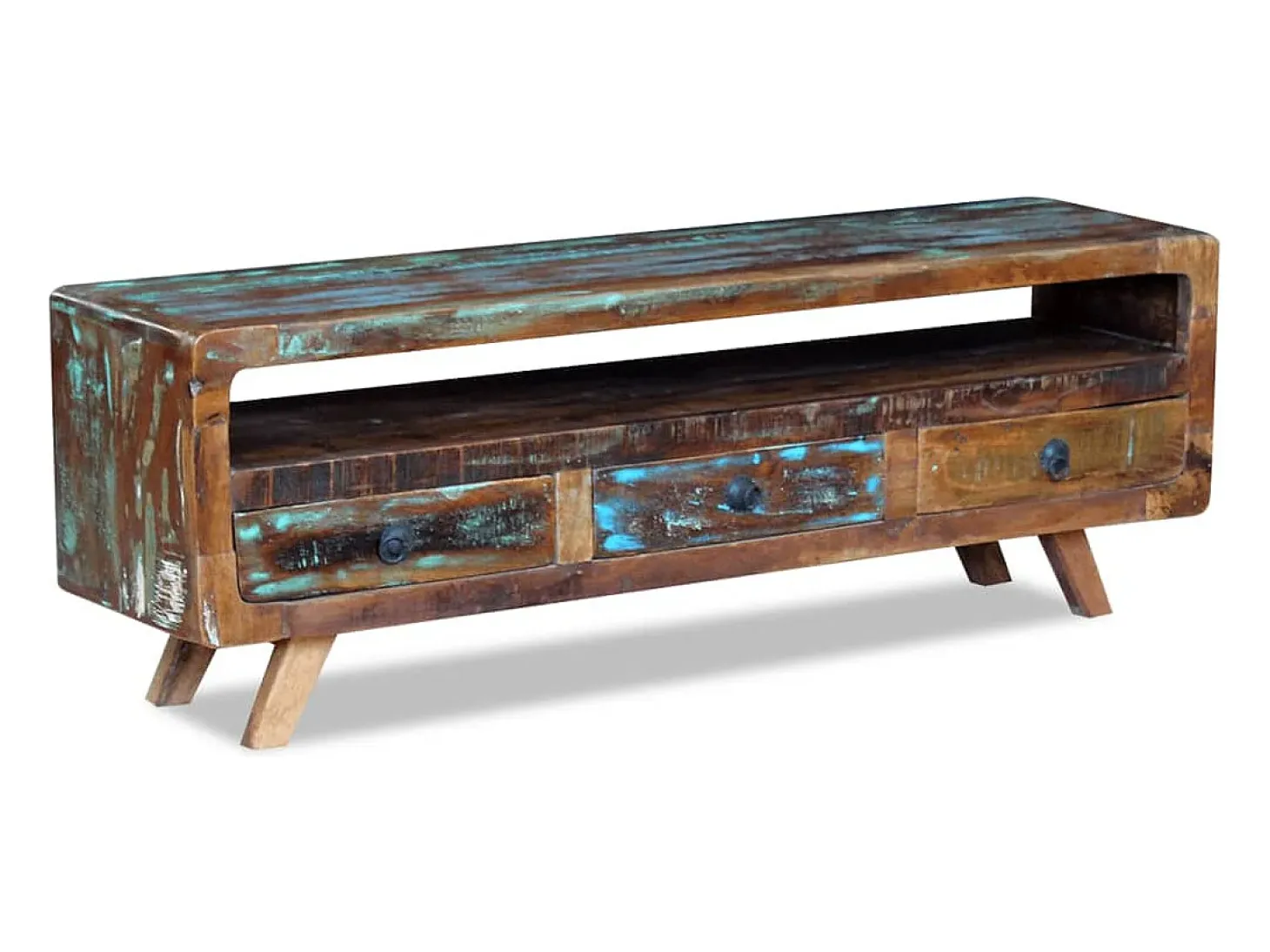 Mueble para la televisión con 3 cajones madera reciclada