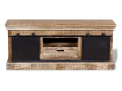 Mueble para la televisión de madera maciza mango 110x30x45 cm