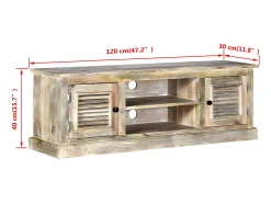 Mueble para la TV de madera maciza de mango