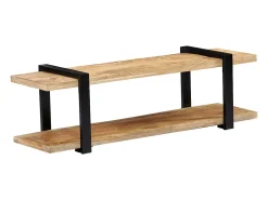 Mueble para la TV de madera maciza de mango 130x40x40 cm