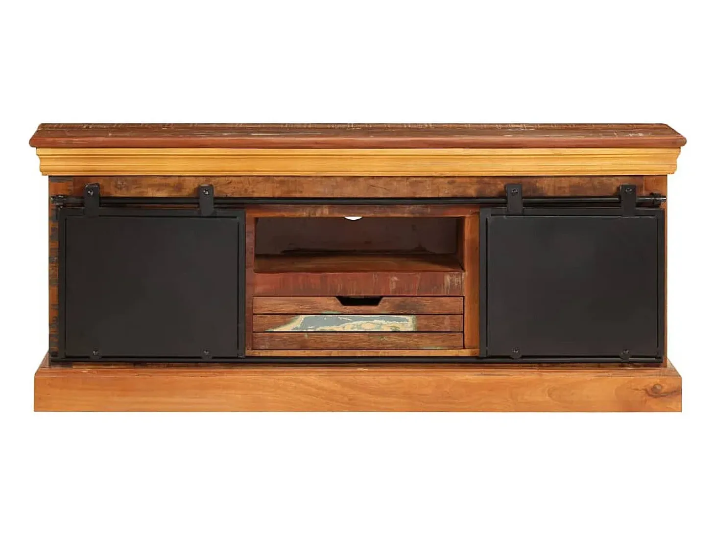 Mueble para la TV madera maciza reciclada 110x30x45 cm