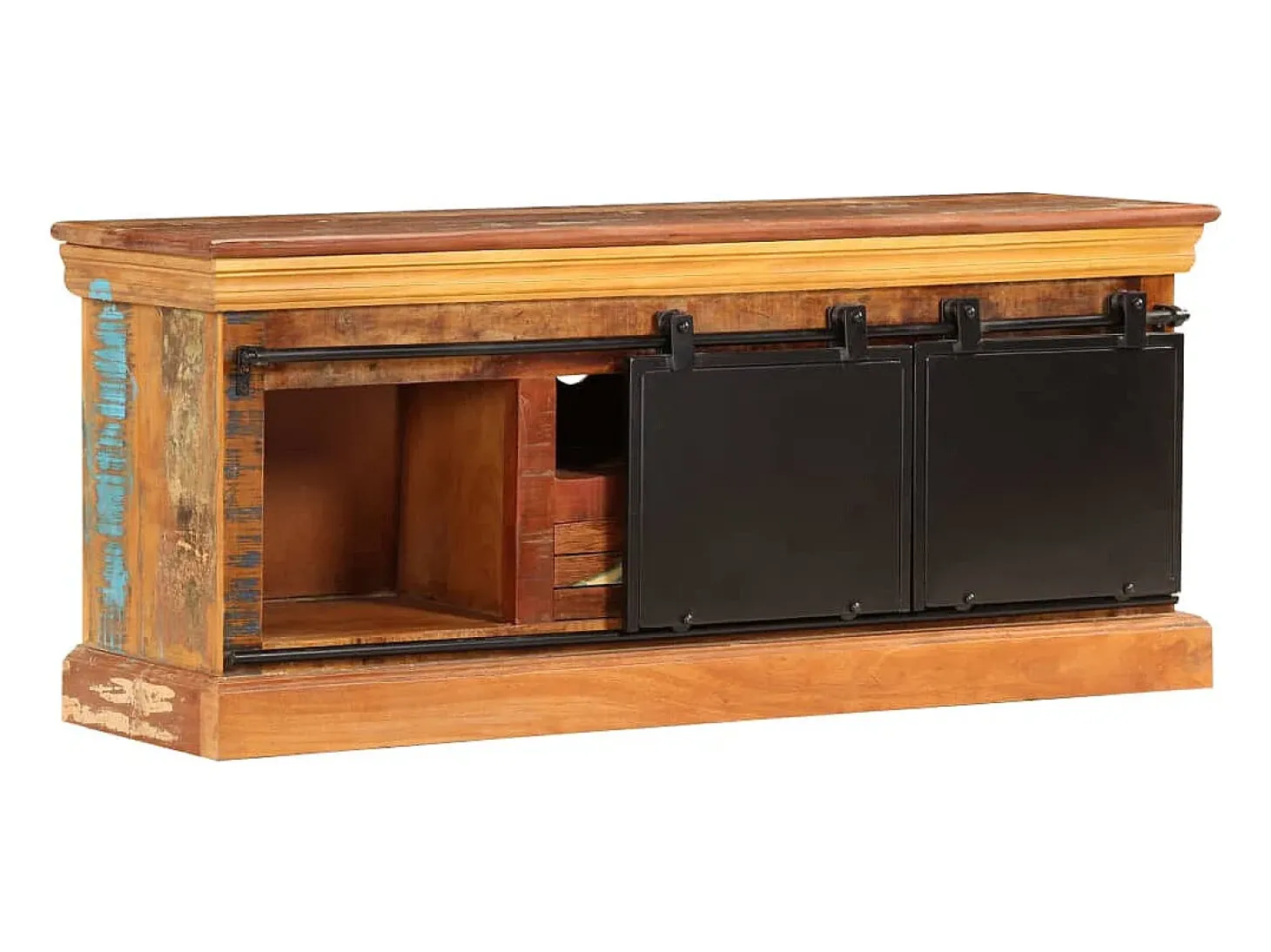 Mueble para la TV madera maciza reciclada 110x30x45 cm
