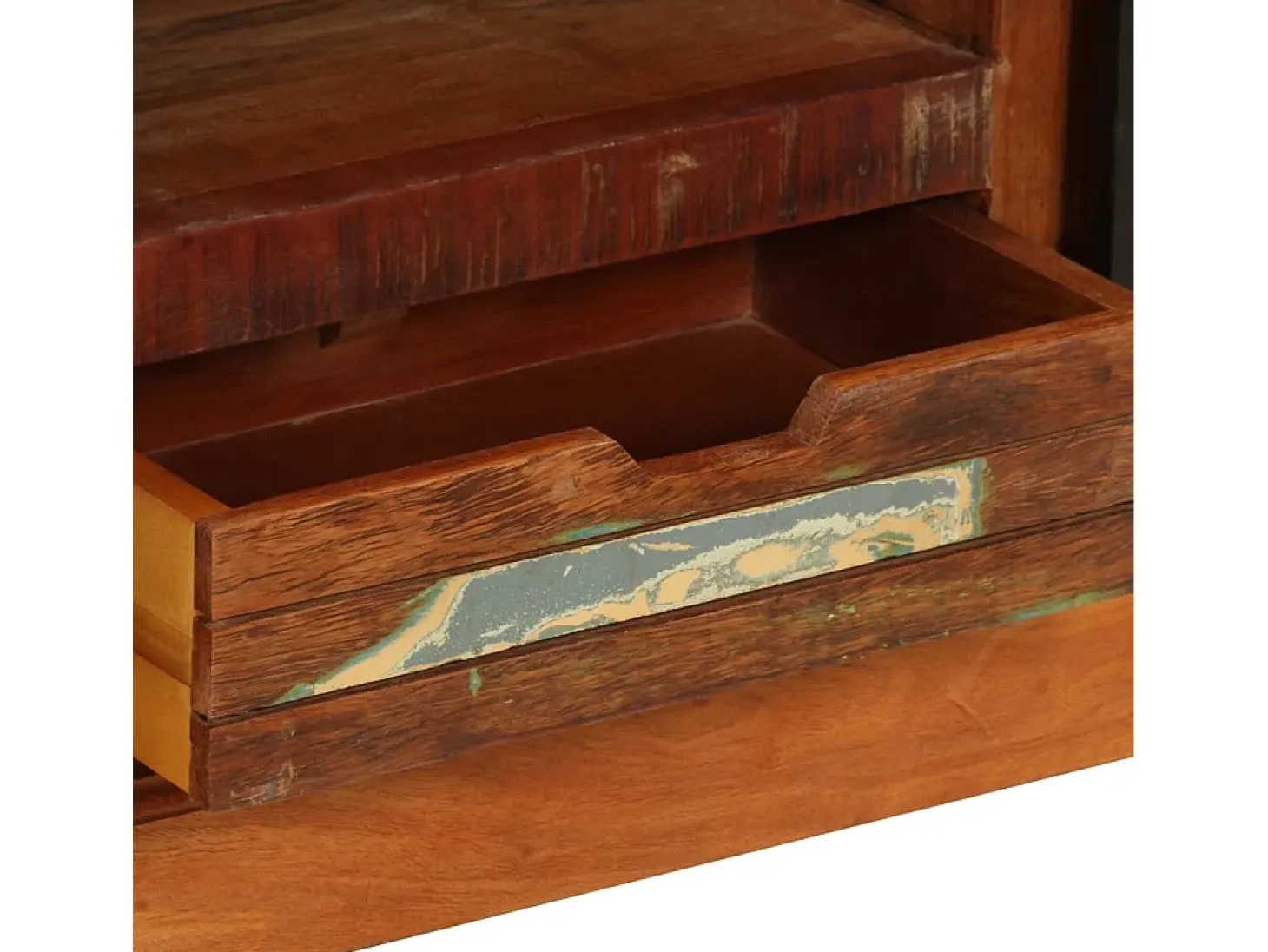 Mueble para la TV madera maciza reciclada 110x30x45 cm