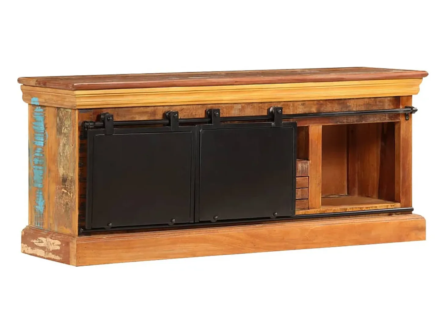 Mueble para la TV madera maciza reciclada 110x30x45 cm