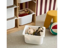 Mueble para niños con 6 cubos de almacenaje natural