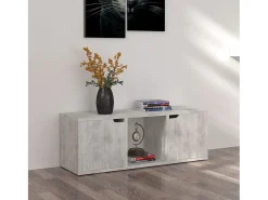 Mueble para televisión aglomerado hormigón 88,5x27x5x30,5 cm