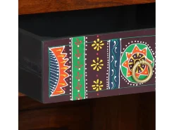 Mueble para teléfono con cajón Marrón 40 x 35 x 75 cm