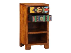 Mueble para teléfono con cajón Marrón 40 x 35 x 75 cm