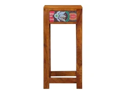 Mueble para teléfono con cajón Marrón 35 x 35 x 75 cm