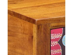 Mueble para teléfono con cajón Marrón 35 x 35 x 75 cm