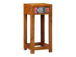 Mueble para teléfono con cajón Marrón 35 x 35 x 75 cm