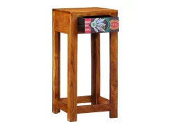 Mueble para teléfono con cajón Marrón 35 x 35 x 75 cm