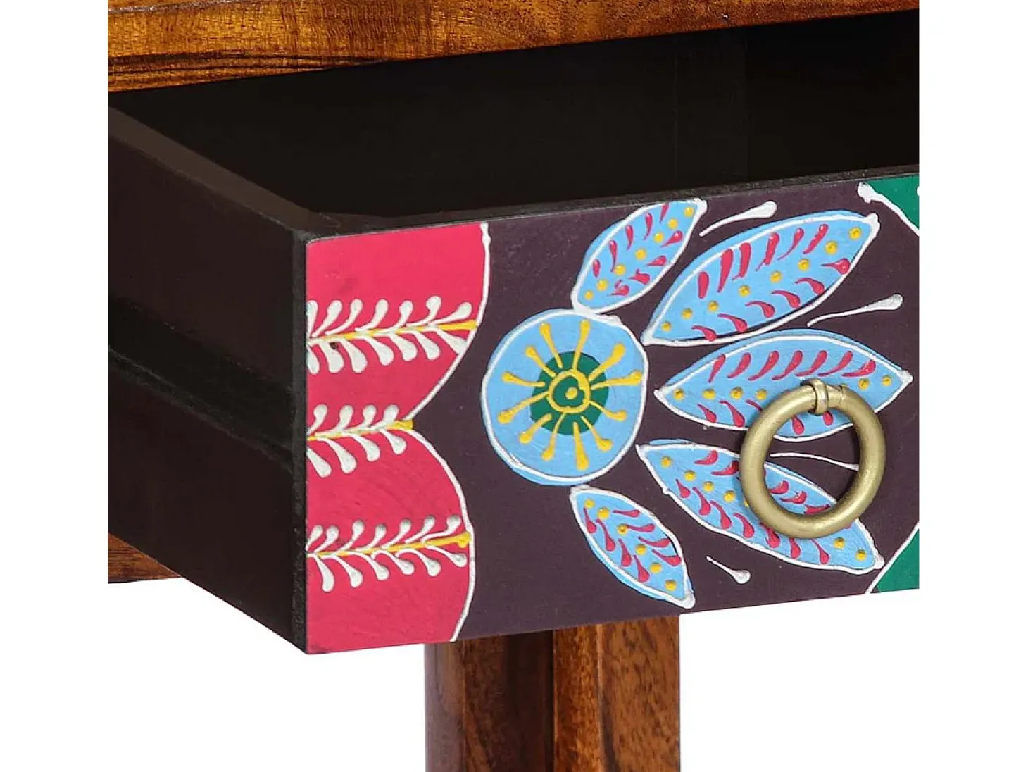 Mueble para teléfono con cajón Marrón 35 x 35 x 75 cm