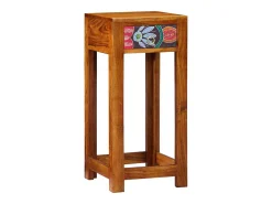 Mueble para teléfono con cajón Marrón 35 x 35 x 75 cm
