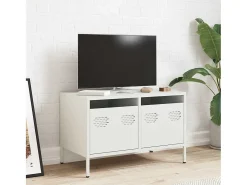 Mueble para TV acero laminado en frío blanco 68x39x43,5 cm