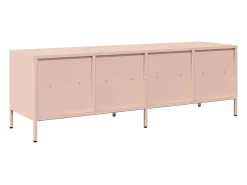 Mueble para TV acero laminado en frío rosa 135x39x43,5 cm