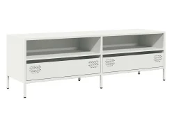 Mueble para TV acero laminado en frío blanco 135x39x43,5 cm