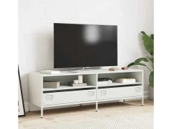 Mueble para TV acero laminado en frío blanco 135x39x43,5 cm