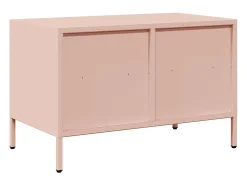 Mueble para TV acero laminado en frío rosa 68x39x43,5 cm