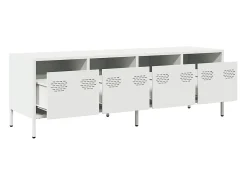 Mueble para TV acero laminado en frío blanco 135x39x43,5 cm