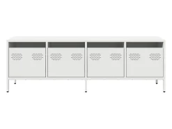 Mueble para TV acero laminado en frío blanco 135x39x43,5 cm