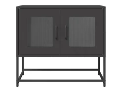 Mueble para TV acero laminado en frío negro 68x39x60,5 cm