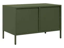 Mueble para TV acero laminado en frío verde oliva 68x39x43,5 cm