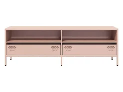 Mueble para TV acero laminado en frío rosa 135x39x43,5 cm