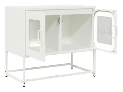 Mueble para TV acero laminado en frío blanco 68x39x60,5 cm