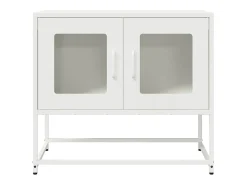 Mueble para TV acero laminado en frío blanco 68x39x60,5 cm