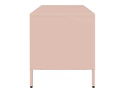 Mueble para TV acero laminado en frío rosa 101,5x39x43,5 cm