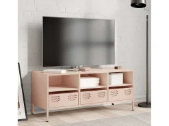 Mueble para TV acero laminado en frío rosa 101,5x39x43,5 cm
